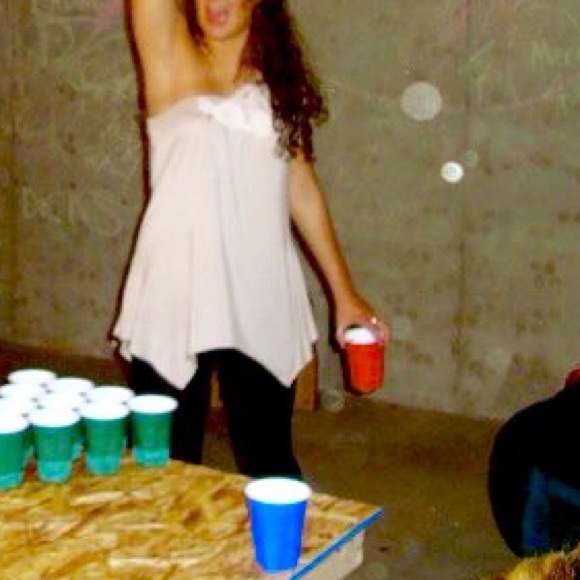 Beige one shoulder blouse - Picture 3 of 3
