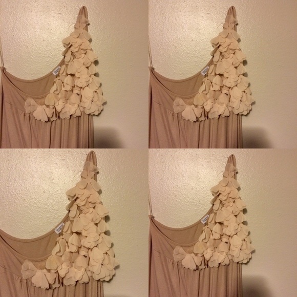 Charming Charlie Tops - Beige one shoulder blouse