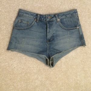 Top Shop Moto Denim Shorts