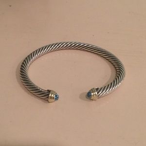 David Yurman 5 mm blue topaz cable bracelet