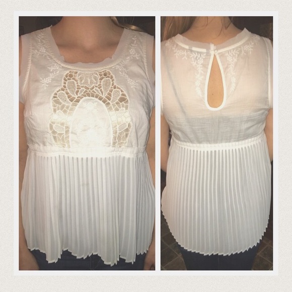 Lace and sheer top