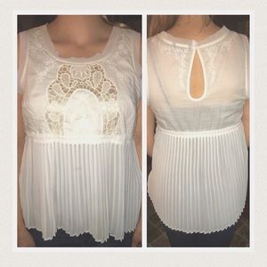 Lace and sheer top