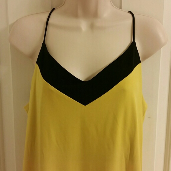 NWT - Worthington Yellow Spaghetti Strap Top - Picture 2 of 4