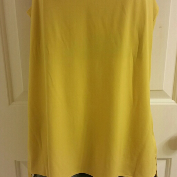 NWT - Worthington Yellow Spaghetti Strap Top - Picture 3 of 4