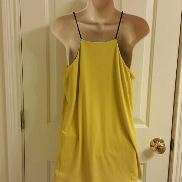 NWT - Worthington Yellow Spaghetti Strap Top - Picture 4 of 4