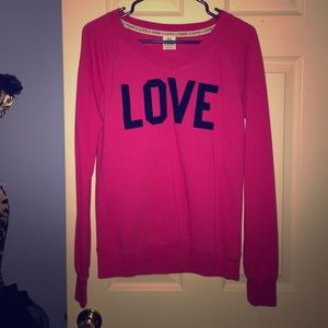 Pink crew neck