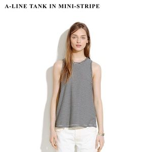 Madewell A-line tank in mini stripe