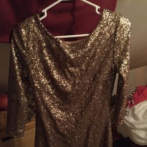 Gold Sequin Dress