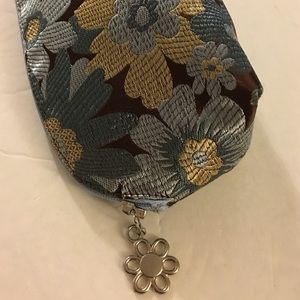 NWT Small blue floral cosmetic case