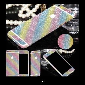 Glitter rainbow decal iPhone 6