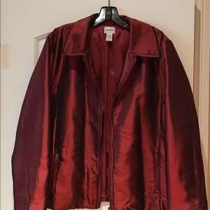 Red Feminine Shine Puffer Jacket from Chico's