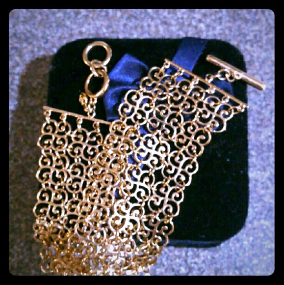 Premier jewelry thick gold tone bracelet