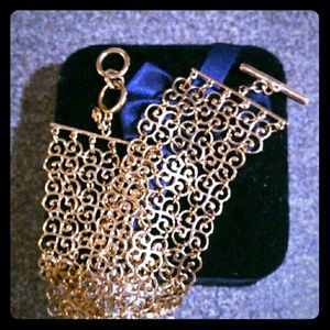 Premier jewelry thick gold tone bracelet