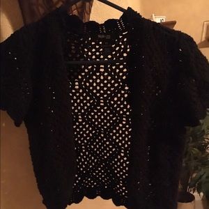 Black shrug knit