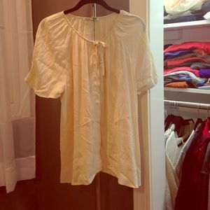 New cream colored peasant blouse
