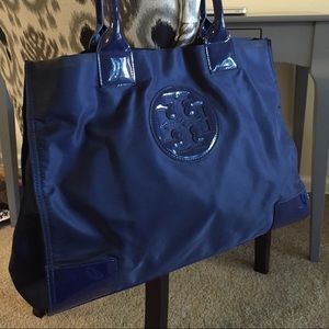 Tory Burch Ella Nylon Tote in Navy