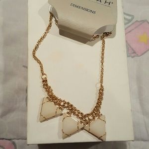 New white cord necklace