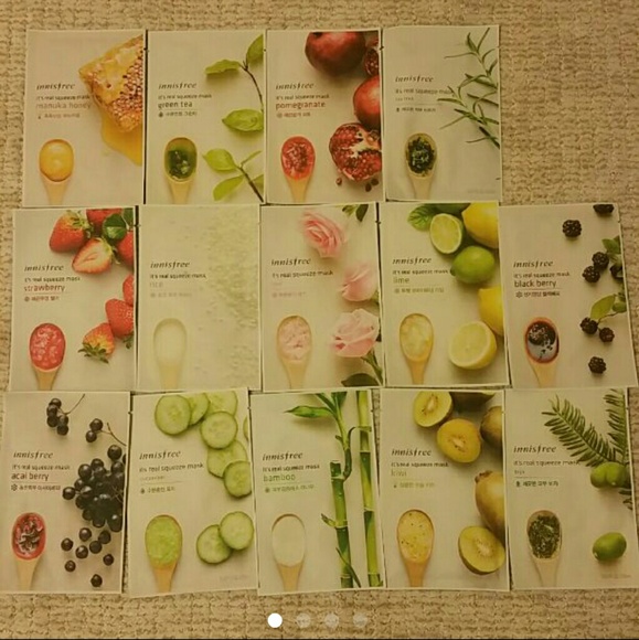 10 Innisfree korean sheet mask bundle