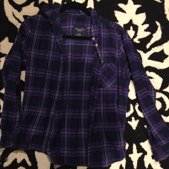 Dark purple American Eagle flannel