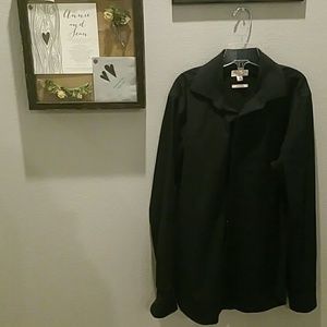 Black Button Down Collared Shirt