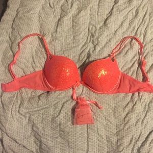 Pink sequined VS bra