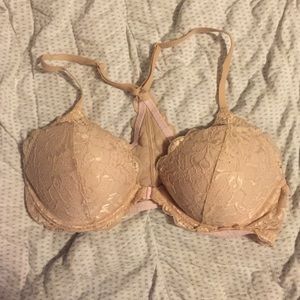 VS Pink nude racer back bra