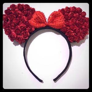 floral Minnie Mouse ears flower headband
