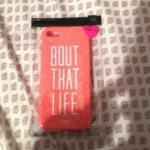 PINK IPhone 5/5S"Bout That Life"Glitter Phone Case