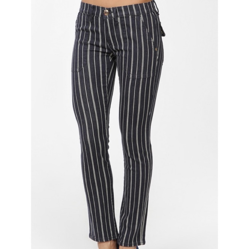 Juicy Couture Striped Stretch Jeans