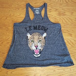 Aeropostale Le Meow Leopard Tank Top