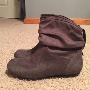Grey Suede Bootie