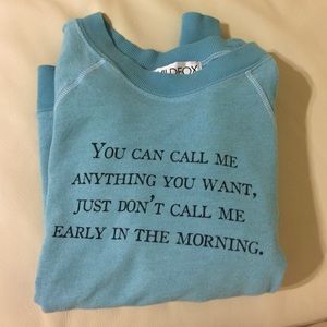 Wildfox Kim's sweater "you can call me anytime" :)