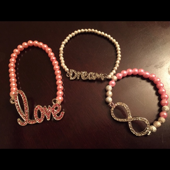 Baby Pink Beaded Bracelets
