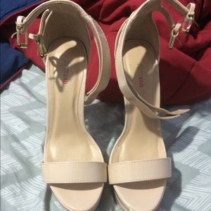 Nude/Beige/Cream JustFab Heels