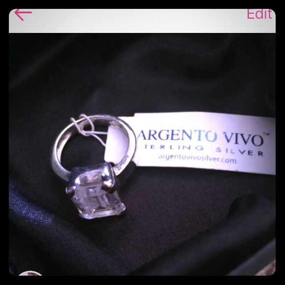 ARGENTO VIVO sterling silver ring size 8