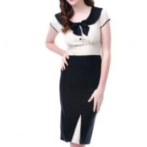 Black and Tan wiggle dress