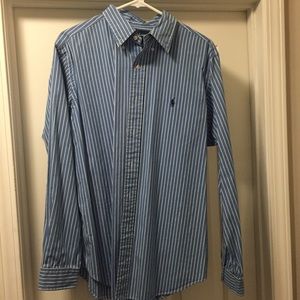 Polo blue button down shirt