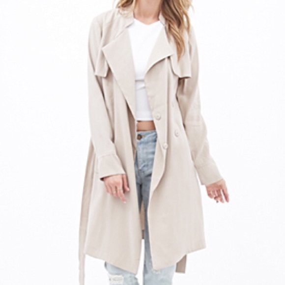 Wrap Collar Trench Coat
