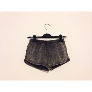 American Apparel Black Acid Wash Short