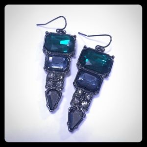 Emerald green drop earrings
