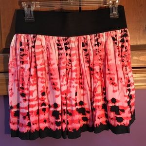 Pink and Black Tie Dye Skirt