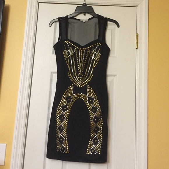 Charlotte Russe Dresses & Skirts - Sexy black studded mini dress 🔥