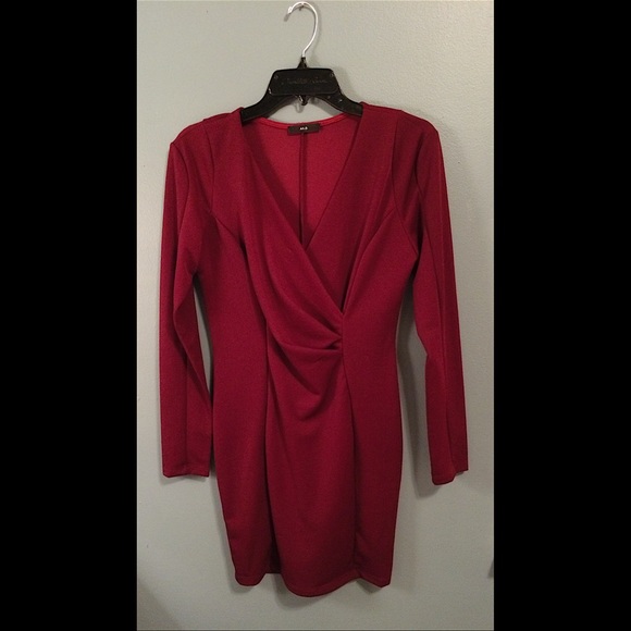 NWOT Burgundy Wrap Dress