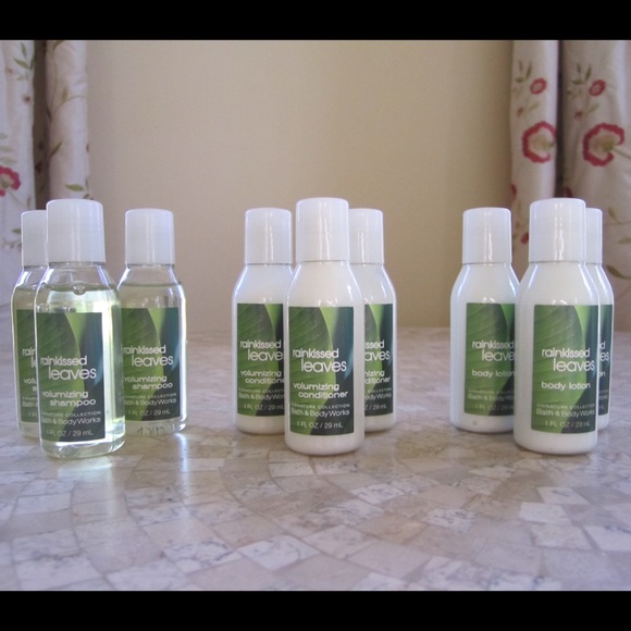9 1-Oz Bottles Rainkissed Leaves Sham/Cond/Lotion