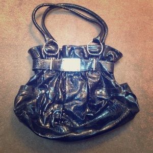 Large deep purple almost black handbag