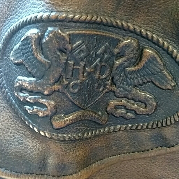 MAKE OFFER😍Rare Distressed HD Brown Leather - Picture 3 of 4