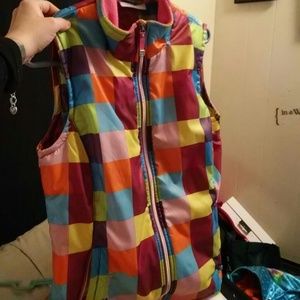 Sleeveless. Colorfull vest