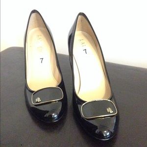 Ralph lauren black heels, worn once, no scratch