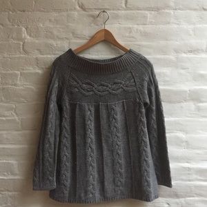 Gray cable nit sweater Love Lola Medium