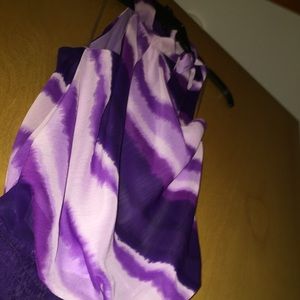 Halter Top Purple Blouse